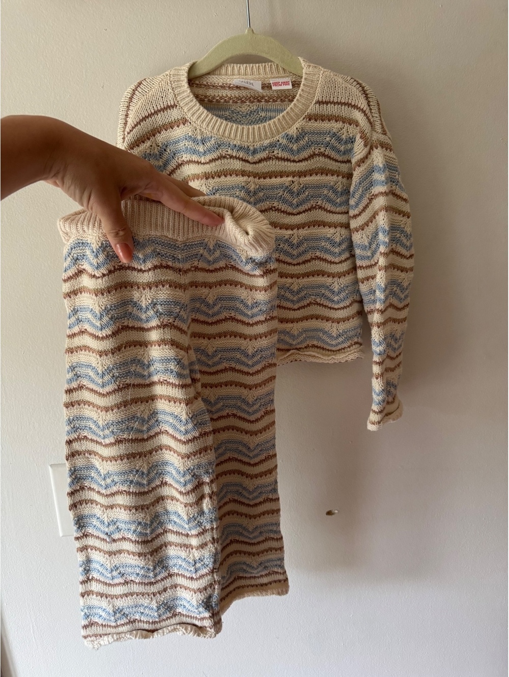 Zara Striped knit crochet set